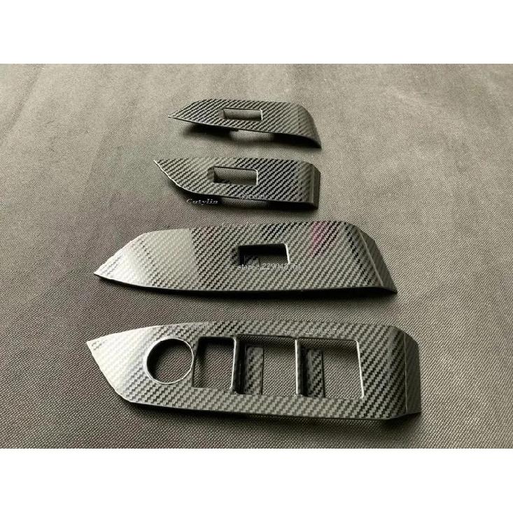 Car Accessories For Mazda CX-5 CX5 KF 2017- 2024 Interior Carbon Fiber Window Lift Switch Cover Trim Ide Armrest Frame