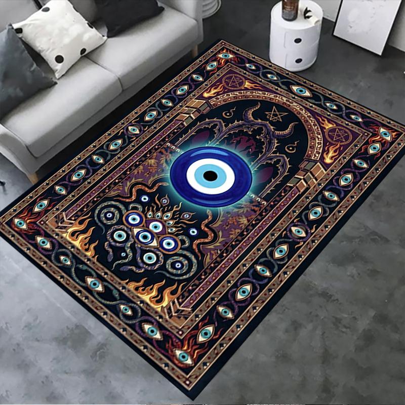 2025 New Evil Eye Carpet Rug for Living Room Bedroom Home Sofa Decoration,Kids play Non-slip Floor Mat166