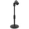 Portable Lifting Desktop Microphone Stand With Weighted Base Stable Plastic Holder For Meeting Live Streaming Computer Microphone Use
