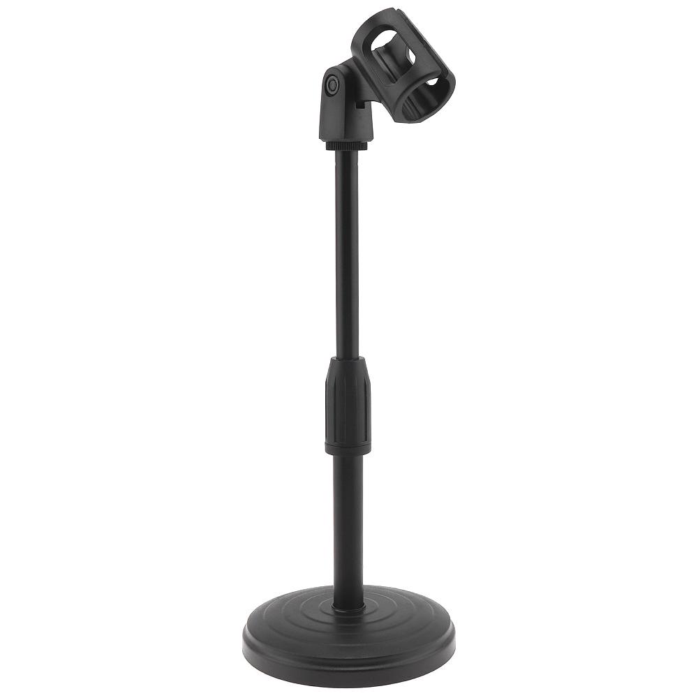 Portable Lifting Desktop Microphone Stand With Weighted Base Stable Plastic Holder For Meeting Live Streaming Computer Microphone Use