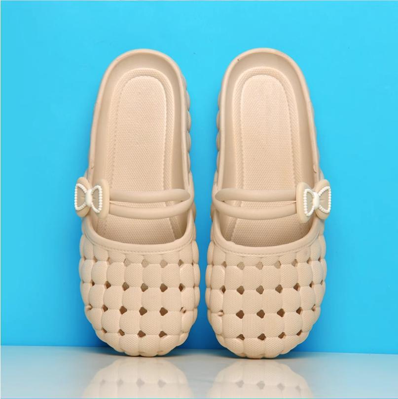 Women's Summer Soft Sole Breathable Non-slip Flat Slippers for Indoor/Outdoor Wear