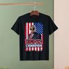 Summer T-shirt 2024 Trump Election 3D President Print Americal Flag Cool Individual Plus Size Round Neck Short Sleeves Loose Breathable Campaign Top