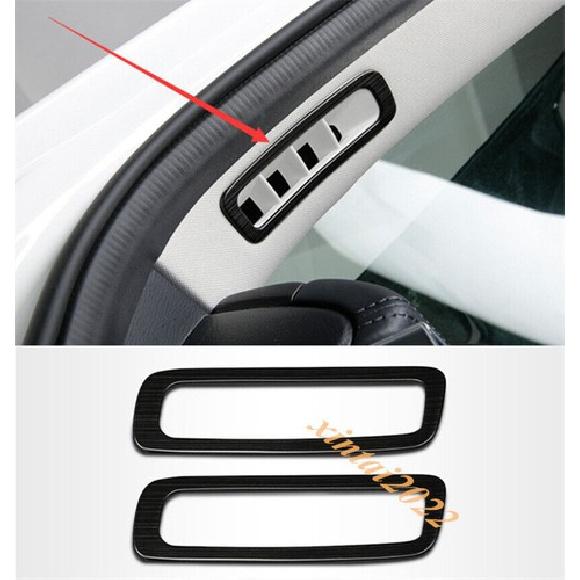 Black titanium A Pillar Air Vent Outlet Cover Trim For Mazda CX-5 CX5 2017-