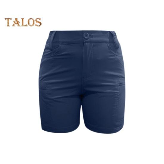 

Женские шорты-бермуды, эластичные шорты для походов с высокой талией и карманами, повседневные быстросохнущие шорты для гольфа для летнего активного отдыха L темно-синий