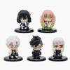 5 Style/set Q Version Demon Slayer Sitting Ghost Doll Tanjiro Nidouzi Inosuke Zenizu Figure Action Figure Movie Model Toys Doll