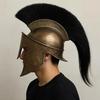 Spartan Warrior Helmet with Claw Marks, Battle-worn Corinthian Bronze Armor, Viking Helmet