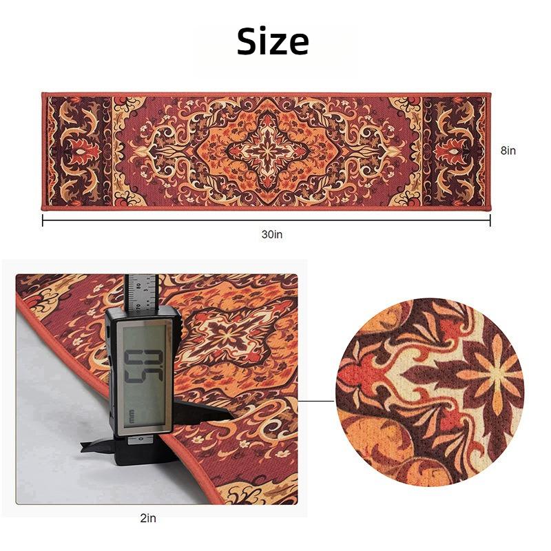 Persisches Retro-Blumenmuster Treppenmatte Dekoration Haus Rutschfest Selbstklebend Treppenmatten 7 Stück 15 Stück Maschinenwaschbar Stufenmatte
