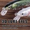Hard Fishing Lures Sinking Minnow Swing Bait with 3D Realistic Eyes High-Resolution Body Details 12c