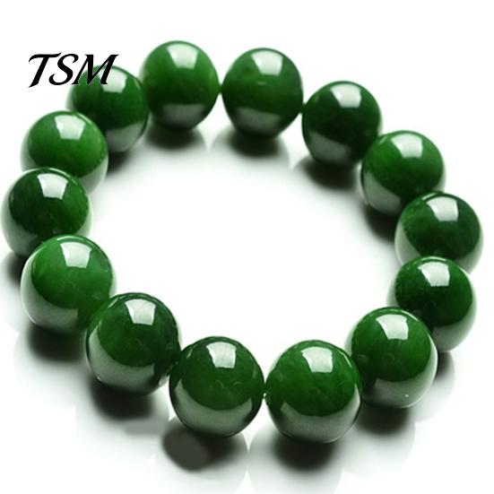 Přírodní 10mm tmavě zelené umělé nefritové kulaté korálky Strečový náramek jako dárek