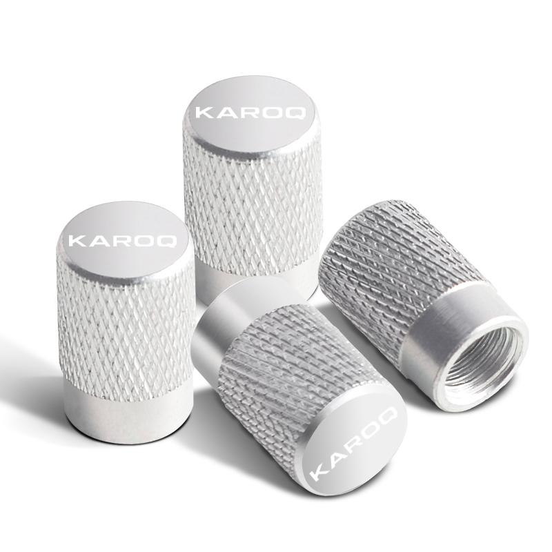 BYCP2 4pcs For Skoda Karoq Badge VRS Sport Line Car Wheel Tire Valve Caps Tyre Stem Covers Accessories Styling