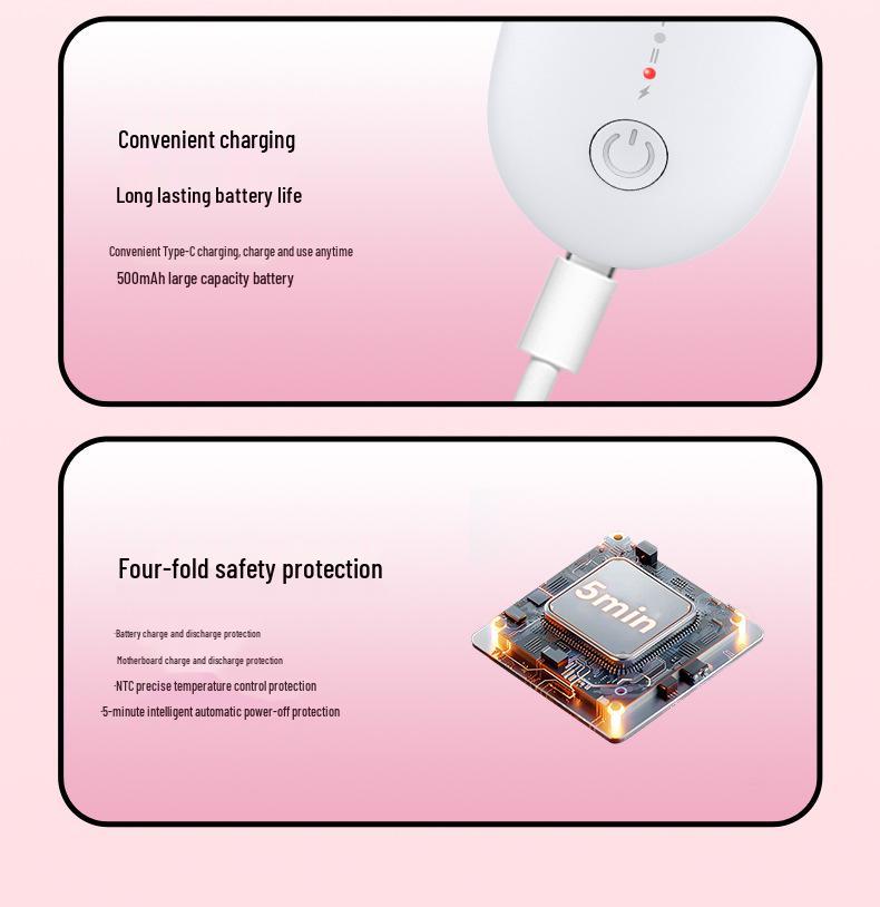 Neweyecurl Rechargeable Electric Heated Eyelash Curler for Women with Long-Lasting Wide-Angle Setting