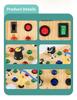Children's LED Light Wooden Busy Board: Interactive Early Education Toy