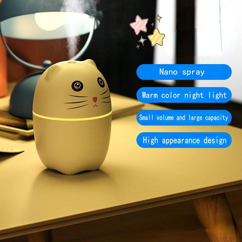 

Настольный USB-увлажнитель для автомобиля, мини-увлажнитель, настольный бесшумный маленький увлажнитель для пополнения воды, густой туман, мультяшный увлажнитель