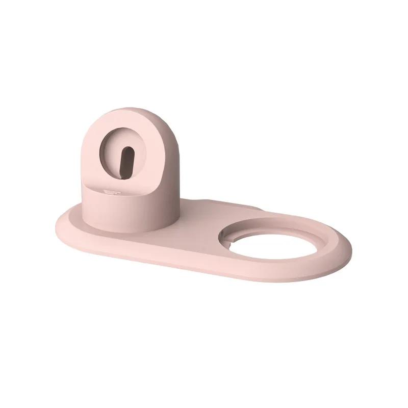2in1 Charging Station Desktop Skin Silicone Charger Stand Holder Dock for Apple Watch 10 9 8 7 6 5 4 3 2 1 Ultra 2/SE iPhone 14