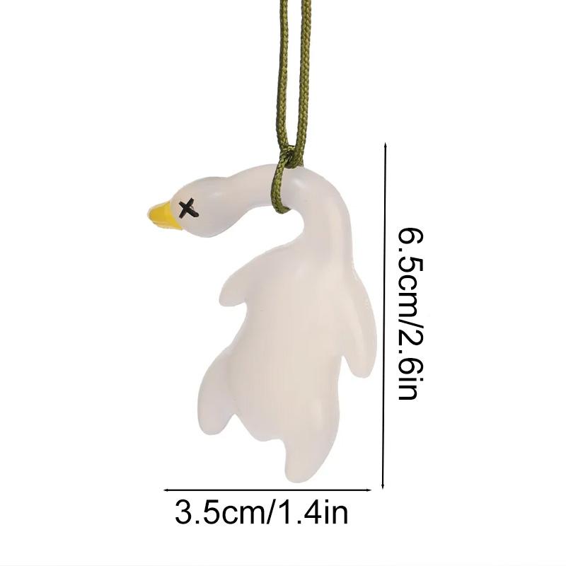 1PC Roast Duck Funny Color Change for Bags UV Duck Car Pendant Resin Keyring Keychian
