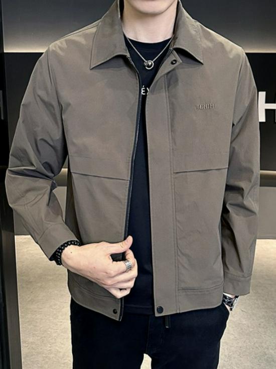 Men's Lapel Coat - Spring/Autumn 2025 Trendy Casual Lightweight Jacket