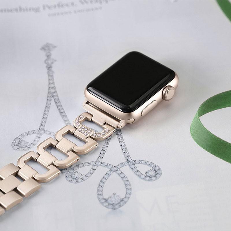 Diamond Strap For Apple Watch Ultra Series 10 9 8 7 6 5 SE Watchband Bracelet iWatch 46mm 42mm 45mm 41mm 49mm Metal Wristband