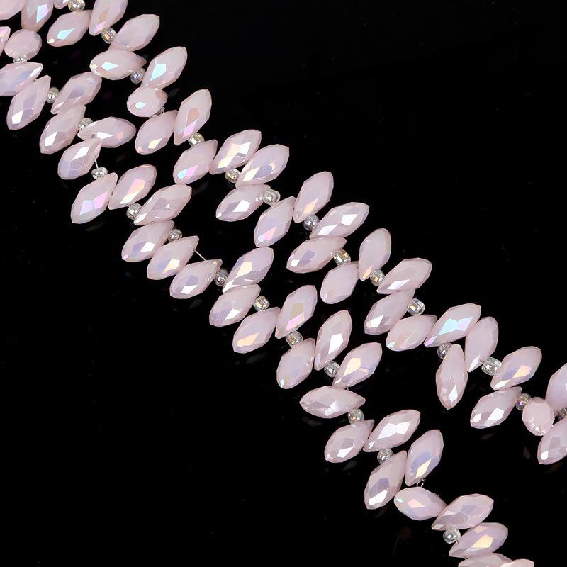 6x12mm Glas Kristall Perlen mit horizontalem Loch für DIY Schmuck & Ohrringe