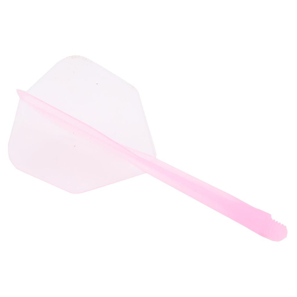 3 Pcs 2BA Integrated Transparent Dart Shaft and Flights Standard Shape Anti BreakPink