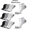 1-30 Pairs Ankle Athletic Running Socks Cushioned Cotton Breathable Low Cut Sports Tab Socks For Men And Women