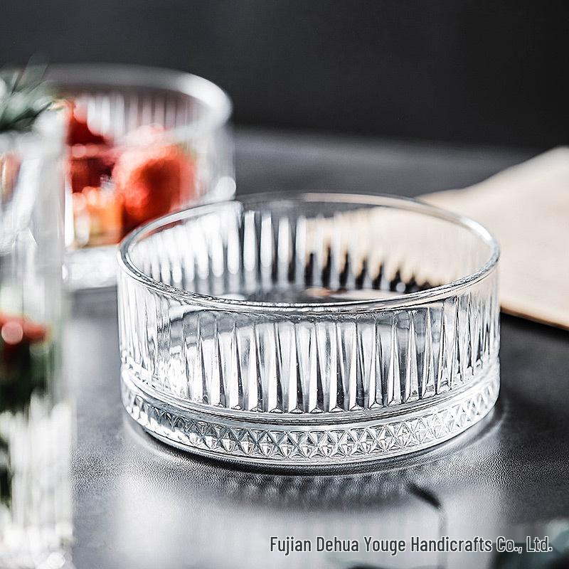 Imported Creative Transparent Glass Snack Plate - Small Dish for Bar or KTV