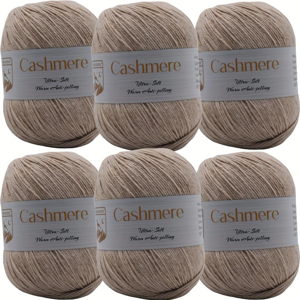 6pcs Cashmere Yarn Set, Ultra-Soft Polyester Blend, 300g/10.58oz Total, for DIY Crochet & Knitting, Warm Hand-Woven Crafts