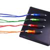 5Pcs Squeezable Round Pens Ballpoint Pen with Ropes Red Blue Black Green Orange