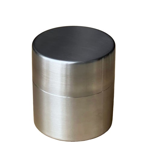Landscape Stainless Steel Tea Caddy, 80g Capacity, Made in Japan
