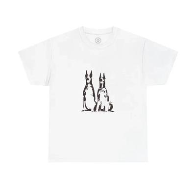 Dobermann Graphic Art T-Shirt, Y2K Unisex Tee