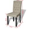 VidaXL 6x Chaise de Salle à Manger Poil de Chameau Chaise de Salon Cuisine 160790