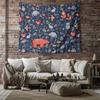 Whimsical Forest Tapestry Woodland Animals Deer Fox Bear Nature Home Decor Wall Hanging Room Aesthetic Bedroom Living Room Art