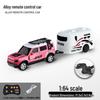 1:64 Mini Precision Alloy RC Off-Road Car with Trailer, Adjustable Speed, 2.4G Charging