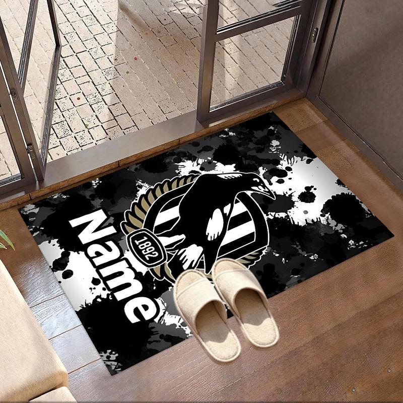 Custom Name Personalized Football Club Print Carpet, Versatile Home Decor Rug, for Playroom, Apartment, Balcony, Entryway, Hallway Gift