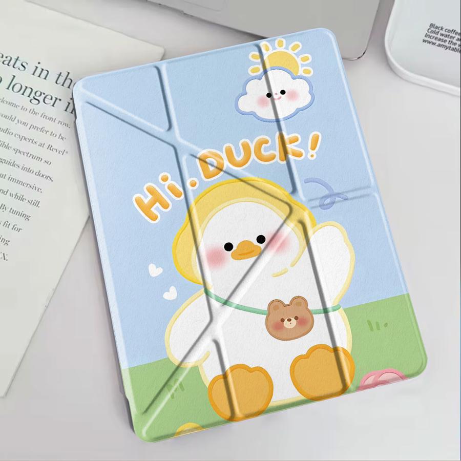 Yellow Chicken Holder Cover Tablet Case For iPad Pro 2025 Pro 11th 10th 9th 8th 7th 12.9inch Air 4 5 M3 M2 1 2 M4 11inch Mini 6