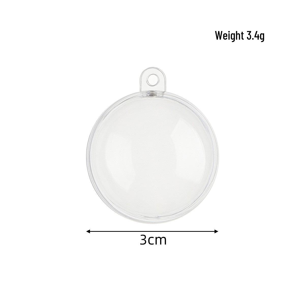 High Transparency Irregular Acrylic Christmas Ornaments - Hollow Round Decoration Balls for Trees
