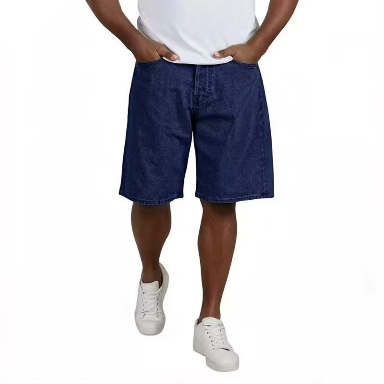 

Мужские повседневные и модные джинсовые шорты - Прямой крой и свободная посадка, универсальные и подходящие для всех случаев, американские уличные шорты L