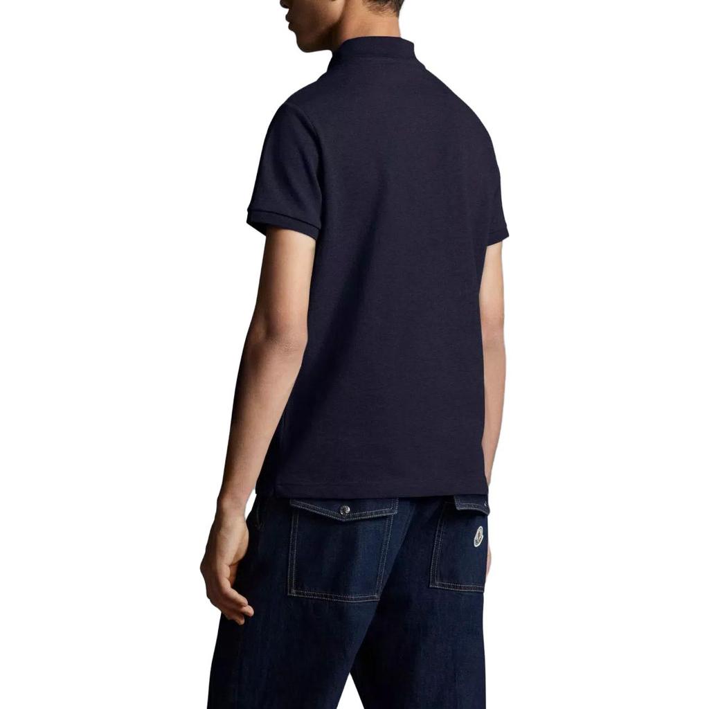 Moncler Logo Polo Shirt Navy Blue Men Streetwear I10918A000198455677X