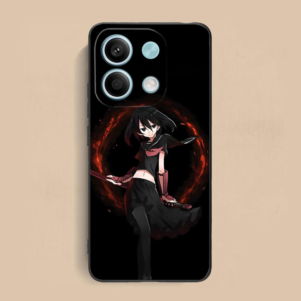Akame Kurome Matte TPU Mobile Phone Case for Xiaomi Redmi Note 14 13 12 11 S Pro Plus 4G 5G Colorful Printing Cover