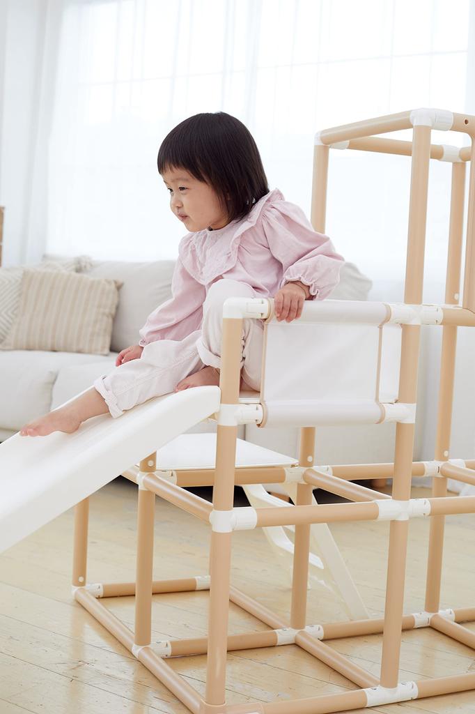 Nonaka Seisakusho CATCH Me Folding Long Slope Kids Park SP Natural (Jungle Gym, Slide, Swing, Horizontal Bar)