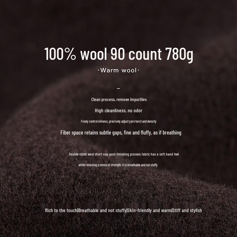 Langzi Women's 100% Wool Double-faced Lapel Coat