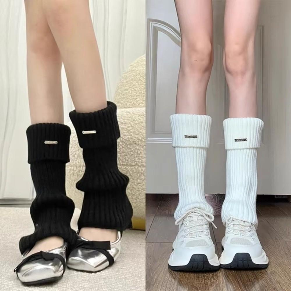 Y2K Lolita Leg Warmers Cotton Wool Foot Cover Cute Stacked Socks Women