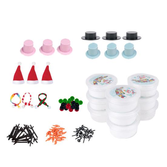 Build A Snowman Kit Air Dry Clay Snowman Christmas Crafts for Kids Ages 4-12 Fun Modeling Clay Snowman DIY Kit for Holiday Party Decor