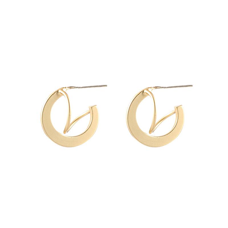 Cross Round Earring Vintage Matte Drop Earrings S925 Metal Fashion Stylish Dangle Geometric Women Jewelry
