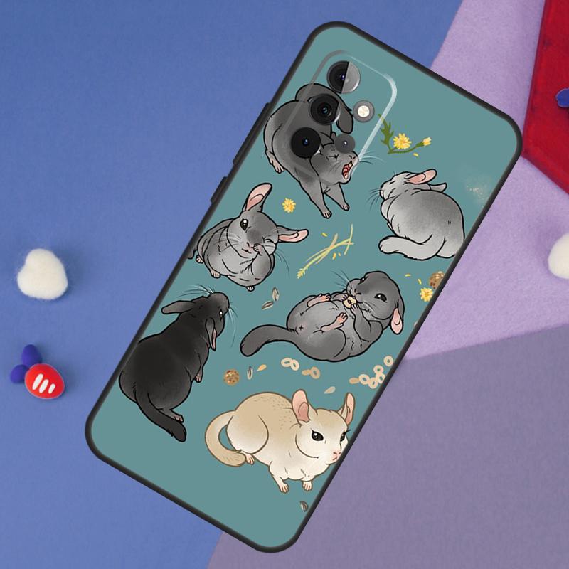 Cute Cartoon Chinchilla Case For Samsung Galaxy A14 A56 A36 A26 A16 A06 A54 A34 A12 A32 A52 A13 A33 A53 A15 A35 A55