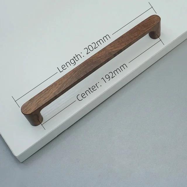 Nordic Wooden Cabinet Handle Cupboard Door Knob and Handle Kitchen Drawer Pulls Wardrobe Door Handles for Furniture Hardware