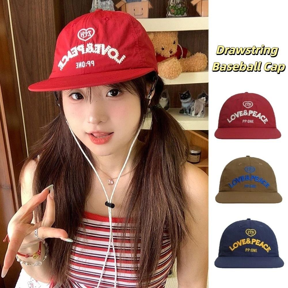 Breathable Letter Baseball Cap Korean Women's Visors Casual Drawstring Baseball Cap  Teenagers