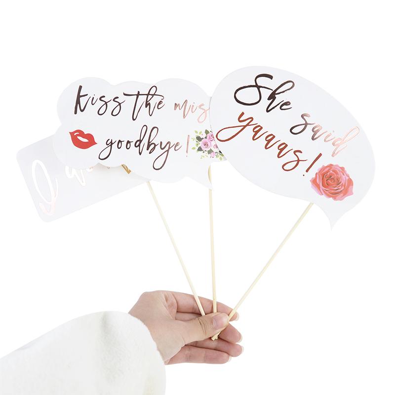 23pcs/set Team Bride To Be Paper Photo Booth Props Mask Photobooth Bachelorette Party Bridal Shower Wedding Decoration Supplies