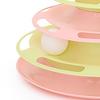 Cat Toy Roller 3 Levels Antislip Base Easy To Clean Interactive Turntable Track Toy for Batting