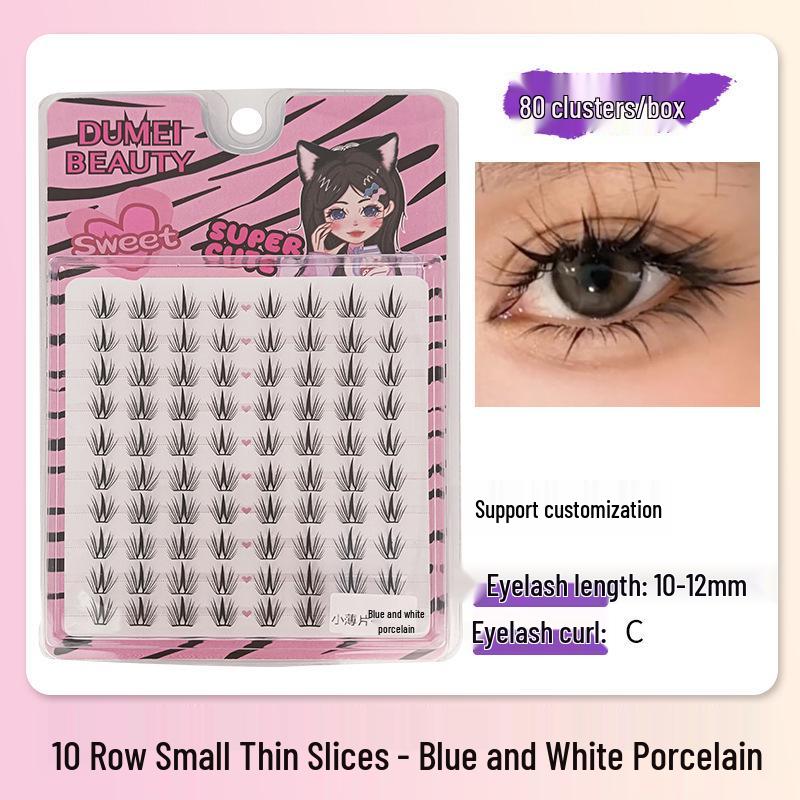 10-Row Autumn Leaf & Sunflower Faux Eyelashes - Flat, Glue-Free