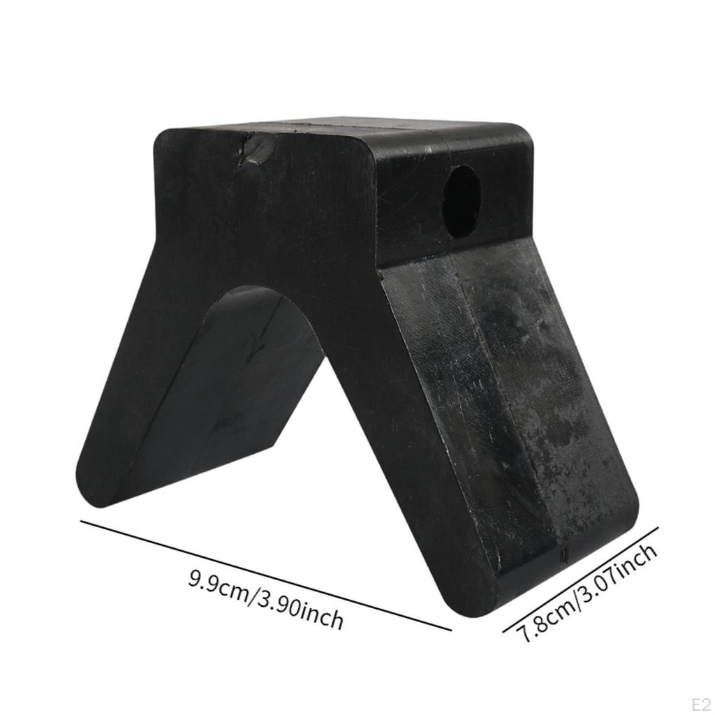 2" V Shaped Boat Trailer Bow Stop Accessories Practical Easy to Use Rubber Replacement for Fishing